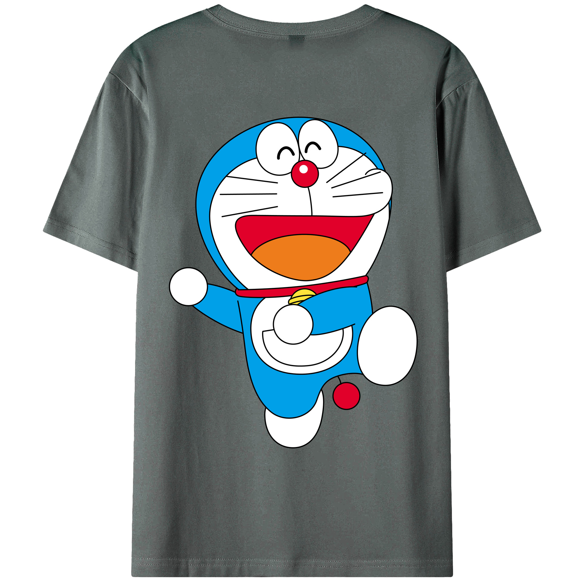 （画像用） ドラえもん Doraemon 綿100％ メンズ半袖Tシャツ（バックプリント） 通気性